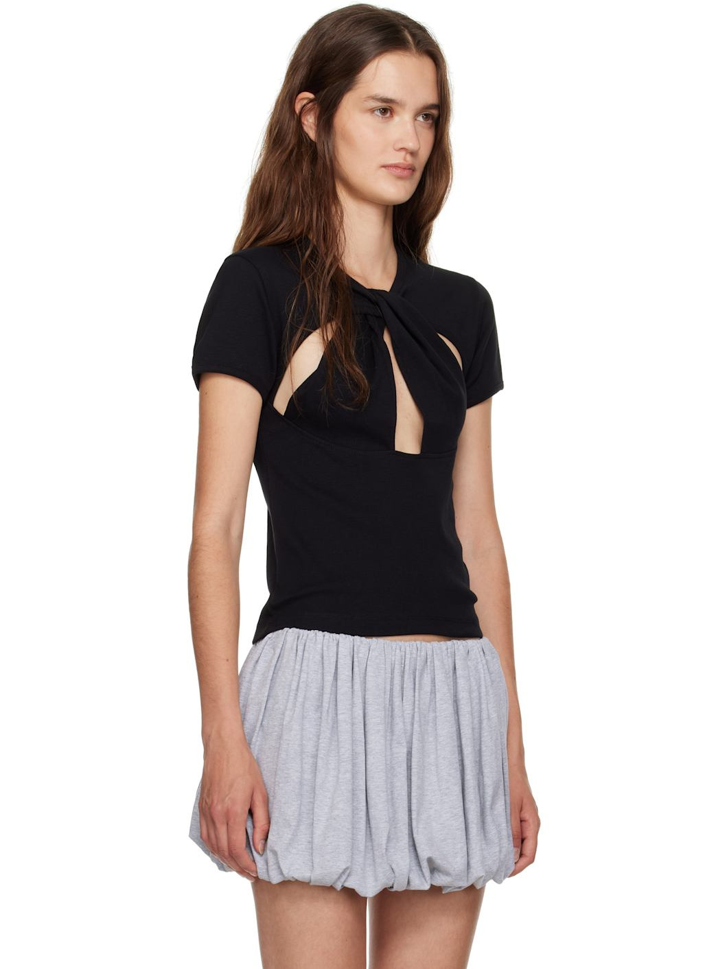 Black Cut-Out Baby T-shirt - 2