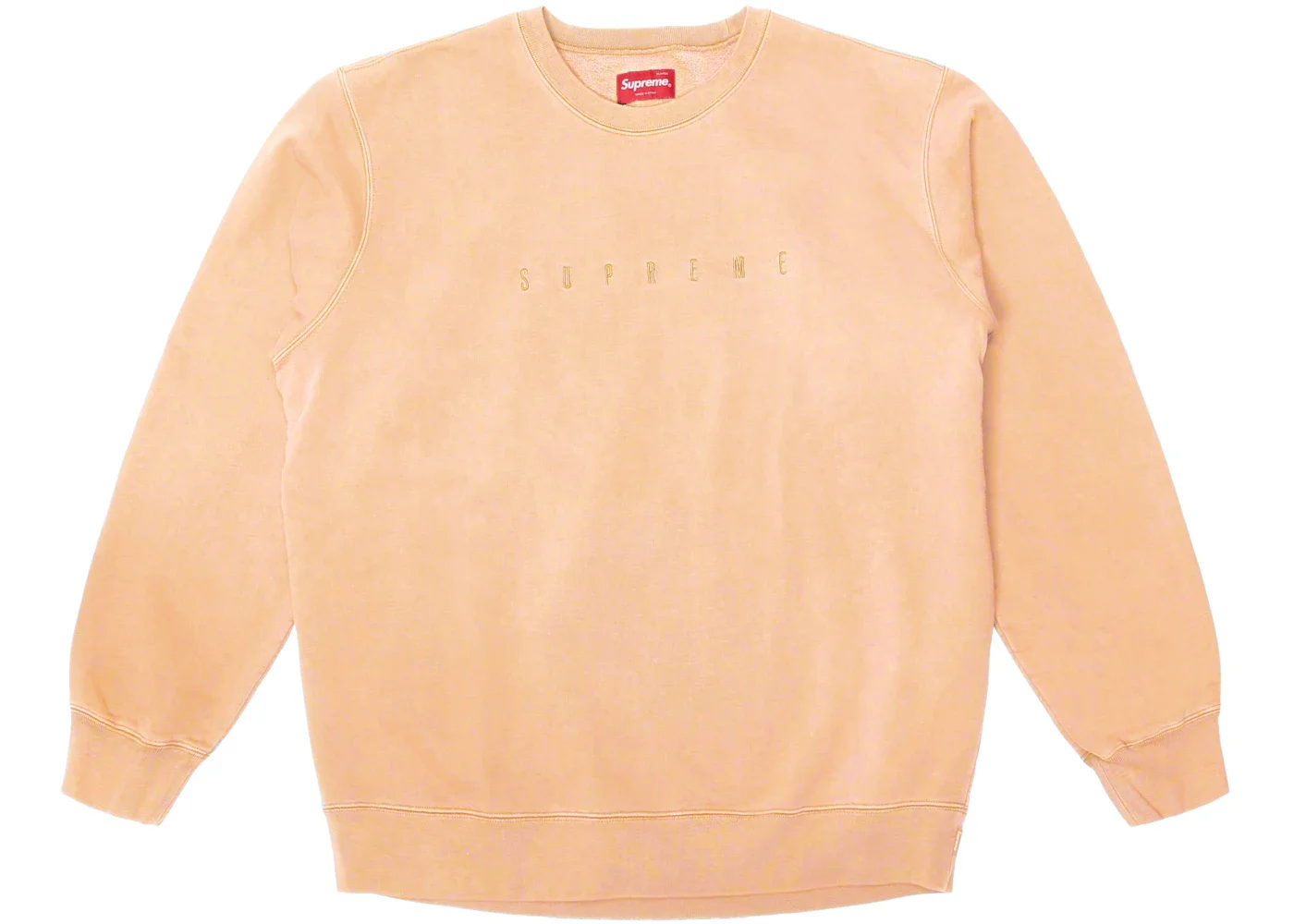 Supreme Overdyed Crewneck Sweatshirt Peach - 1