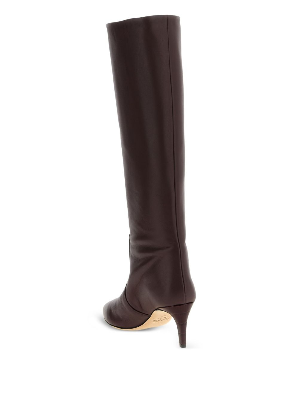 60mm leather pointed-toe boots - 3
