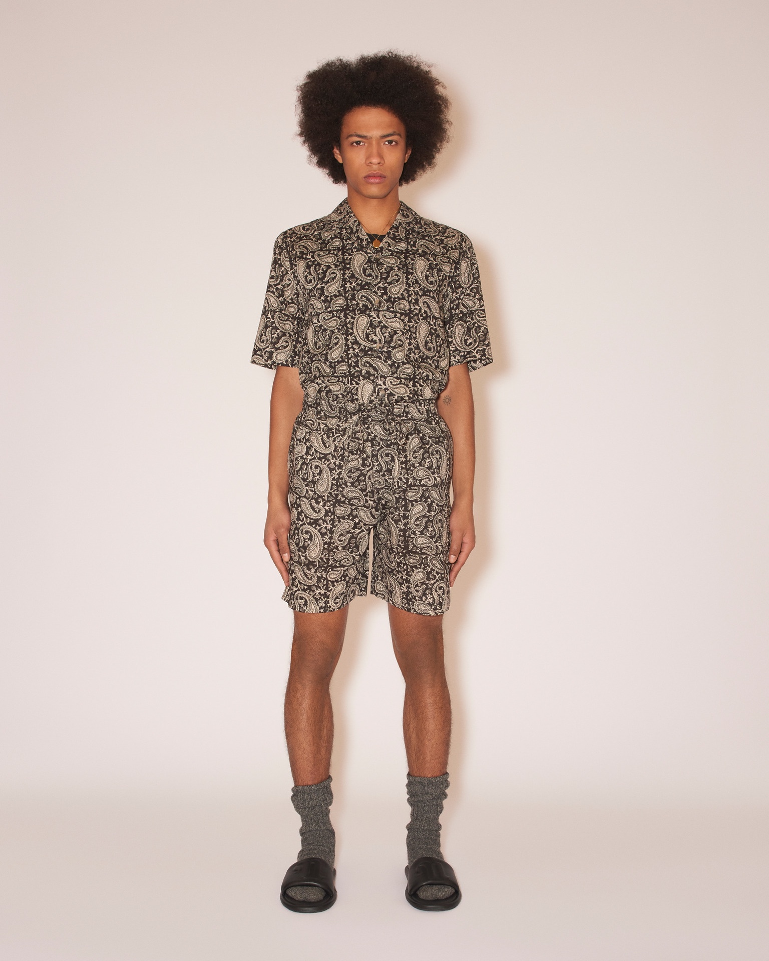 BODIL - Washed cotton shirt - Paisley - 2