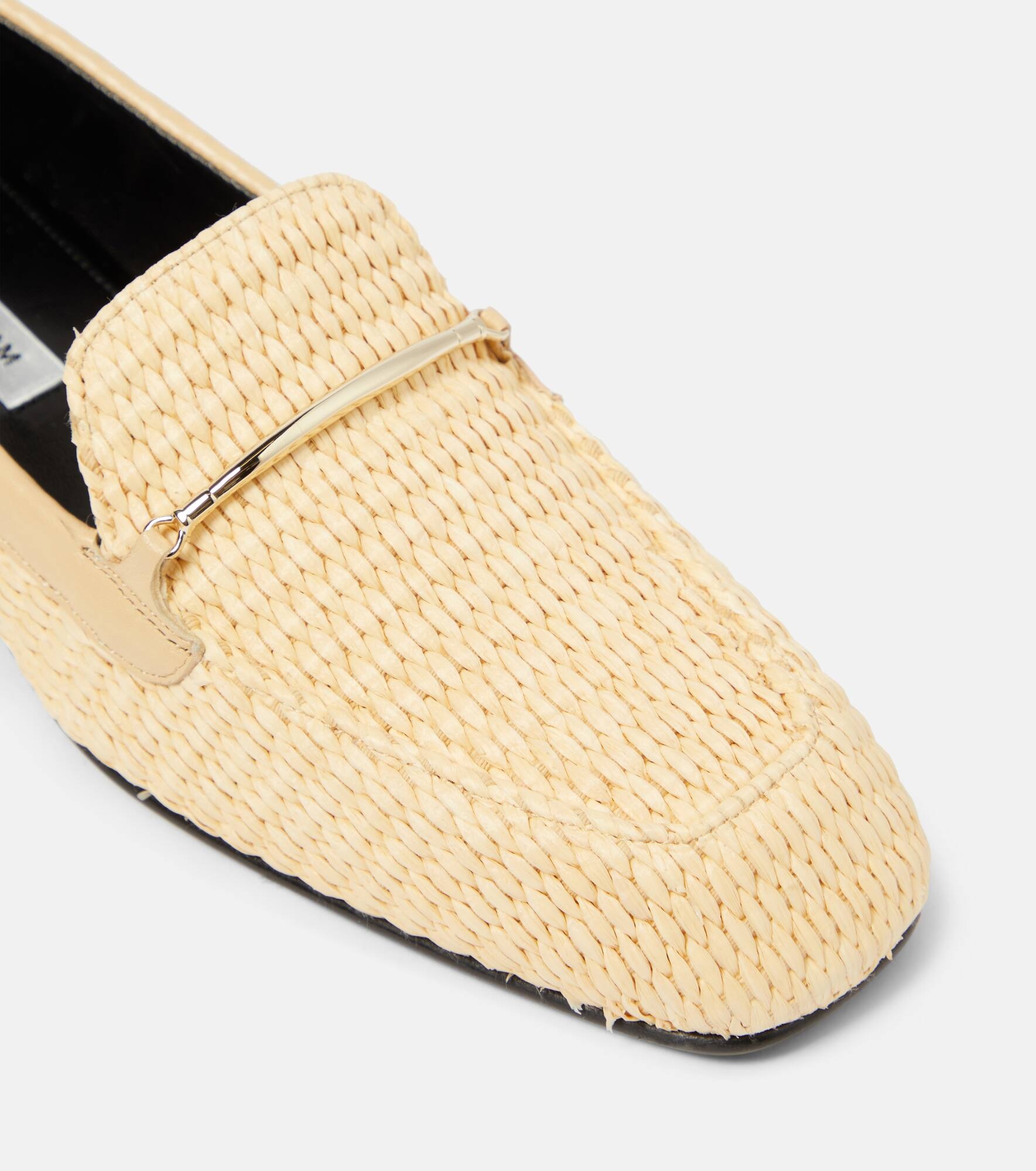 Victoria Beckham Raffia and leather loafers mytheresa REVERSIBLE