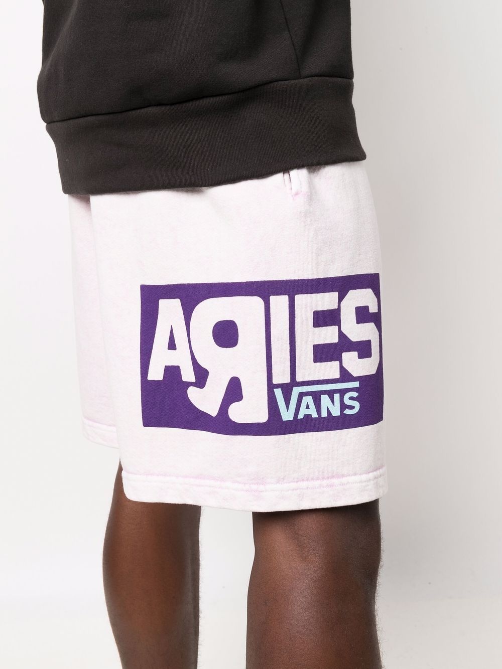 logo print track shorts - 6