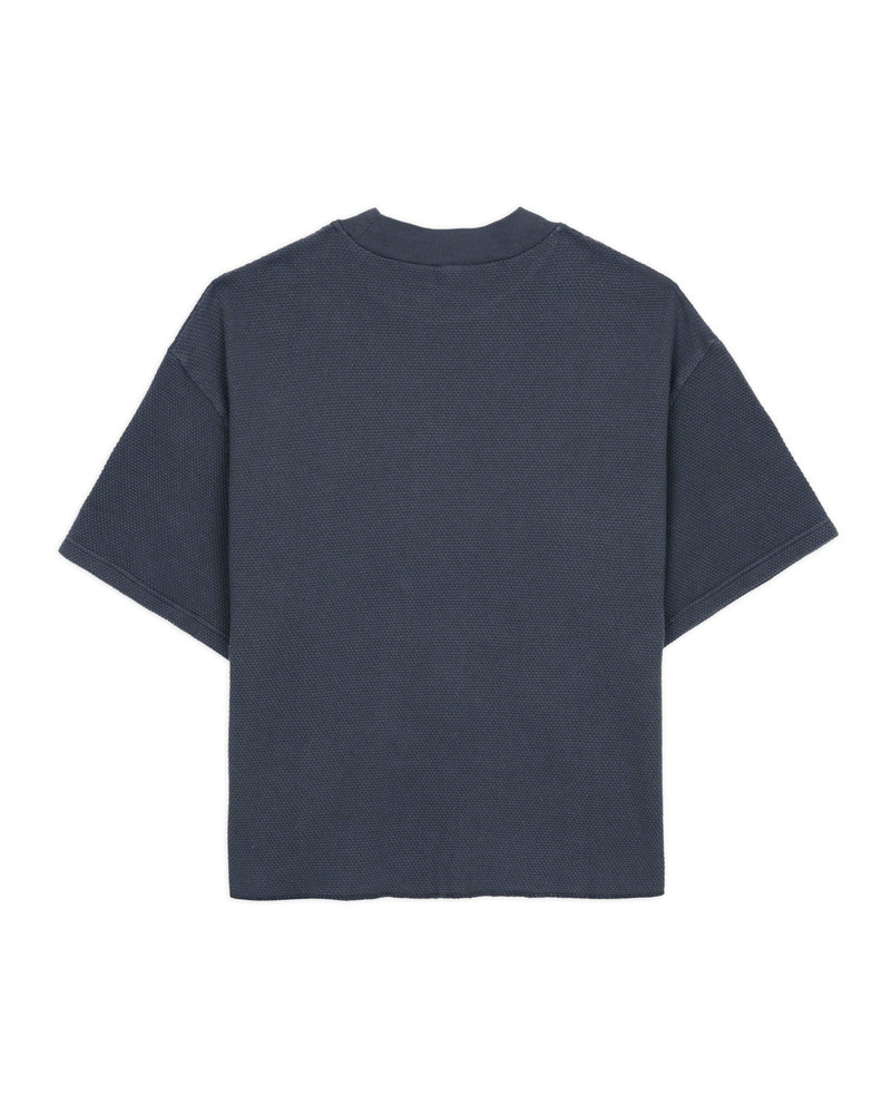 BRAIN DEAD Boxy Thermal Mock Neck T-Shirt - Slate outlook