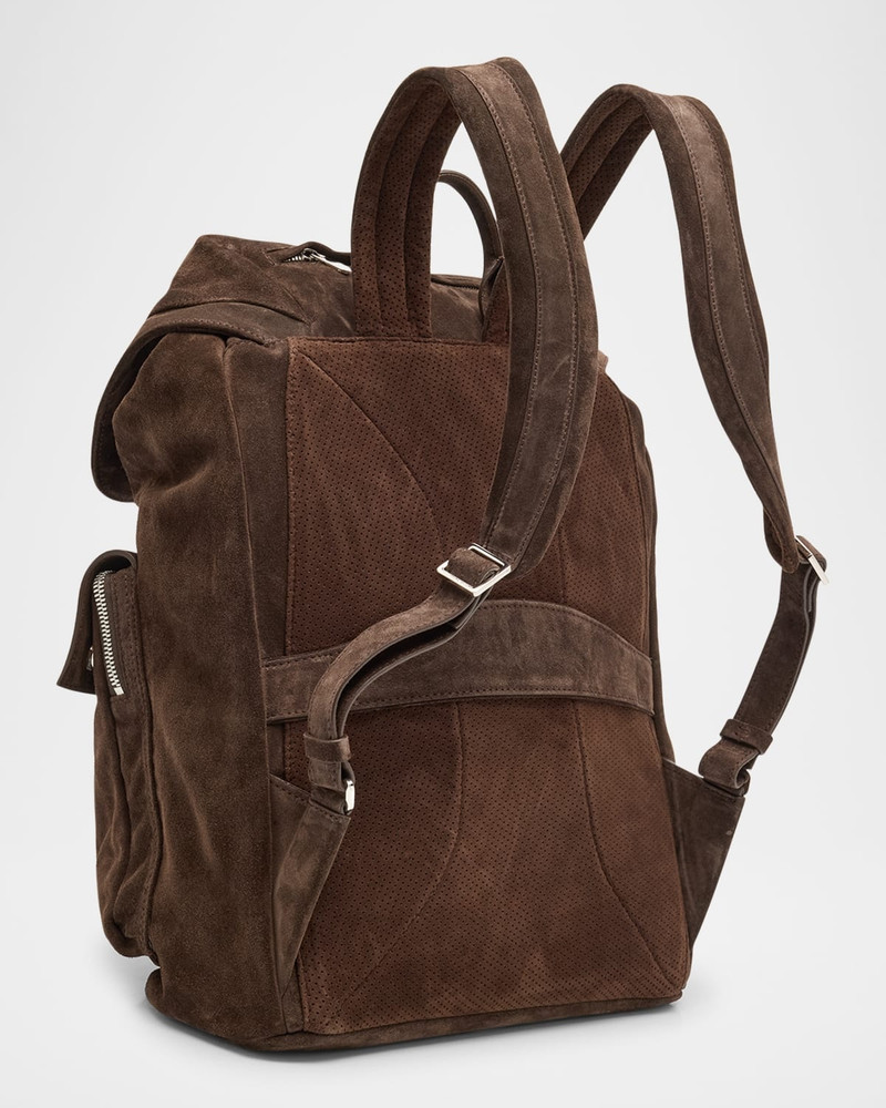 Men's Suede Zaino Leisure Backpack 3
