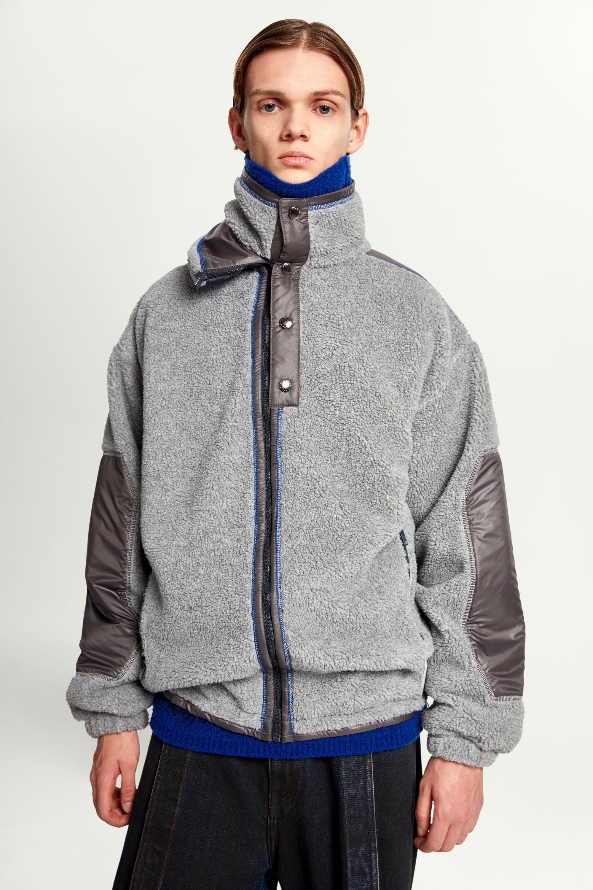 Double Collar Fleece Jacket - 10