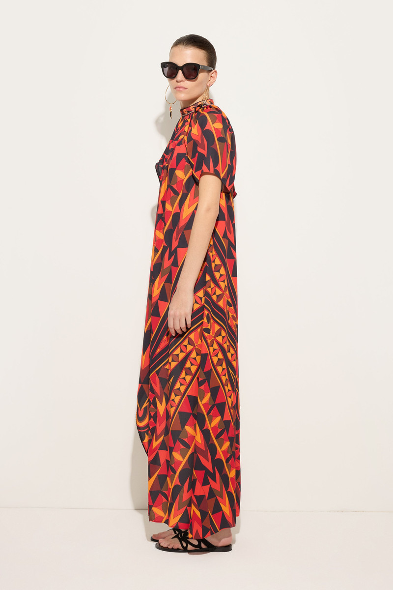 MANUBA PRINT SILK DRESS 3