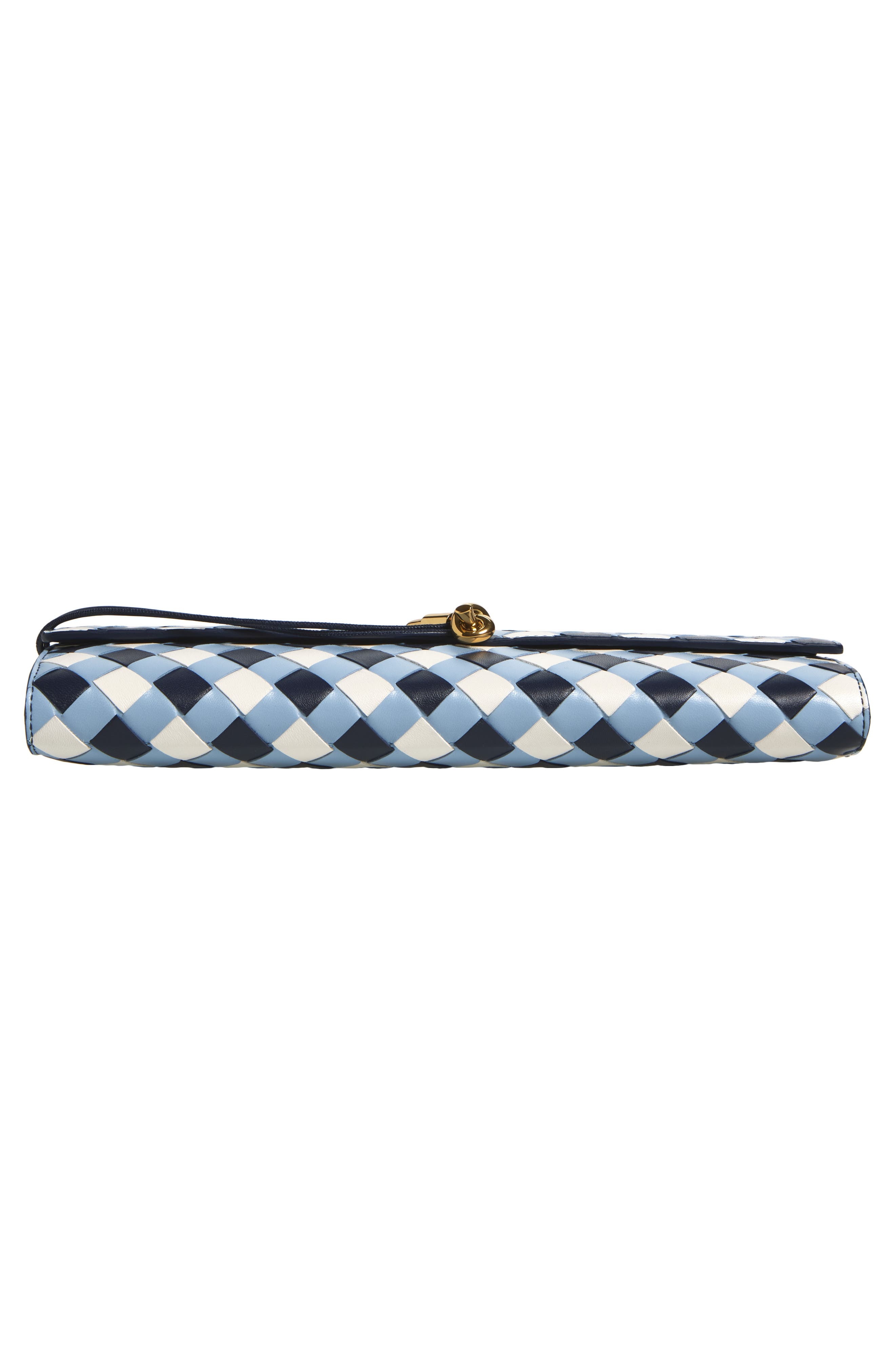 Bottega Veneta Long Andiamo Leather East/West Clutch in Abyss-Ice-White-Mb at Nordstrom - 6