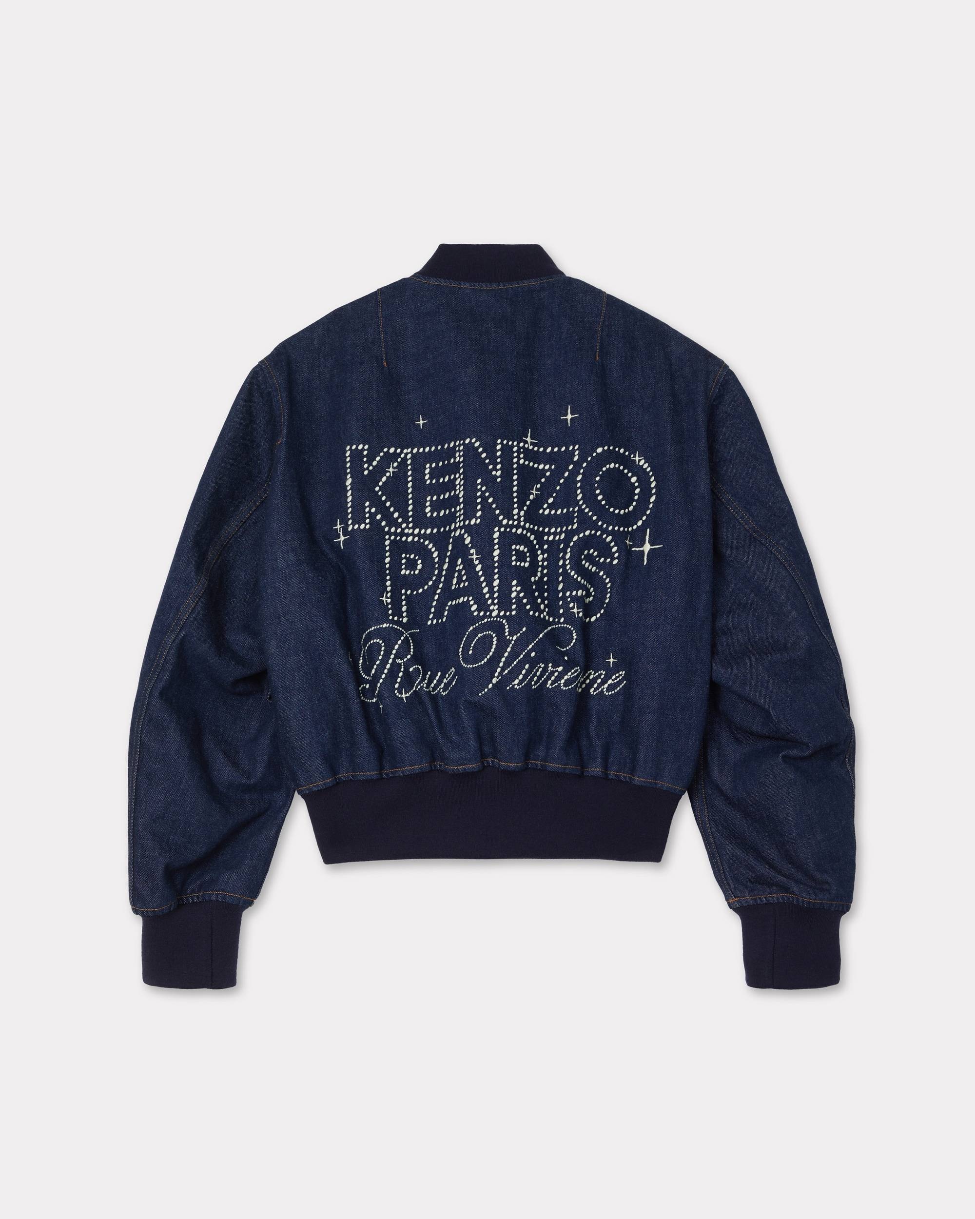 'KENZO Constellation' reversible embroidered bomber in japanese denim - 2