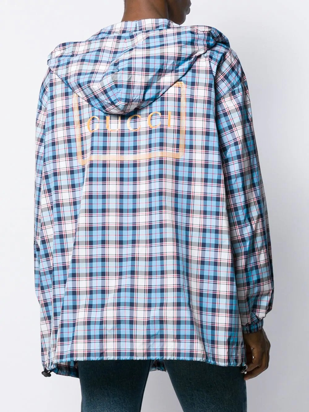 checked hooded jacket - 4