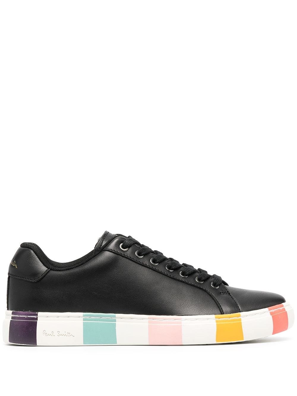 rainbow striped-sole sneakers - 1