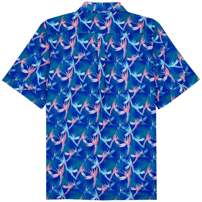 Men Bowling Shirt Linen and Cotton Paradise Vintage - 2