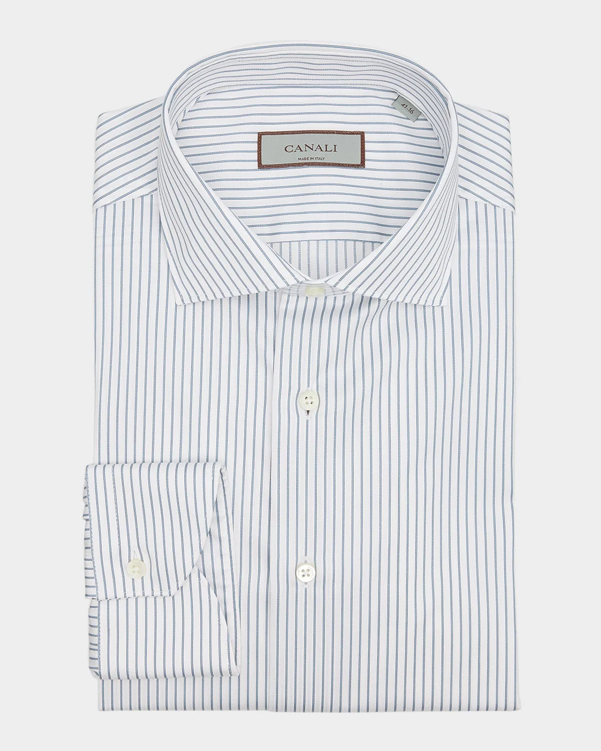 Men's Cotton Narrow Stripe Dress Shirt - 1