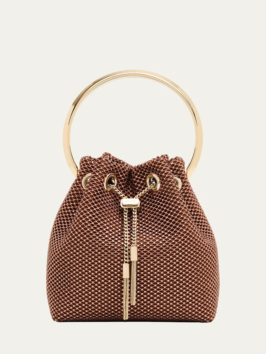 Bon Bon Crystal Mesh Top-Handle Bag - 1