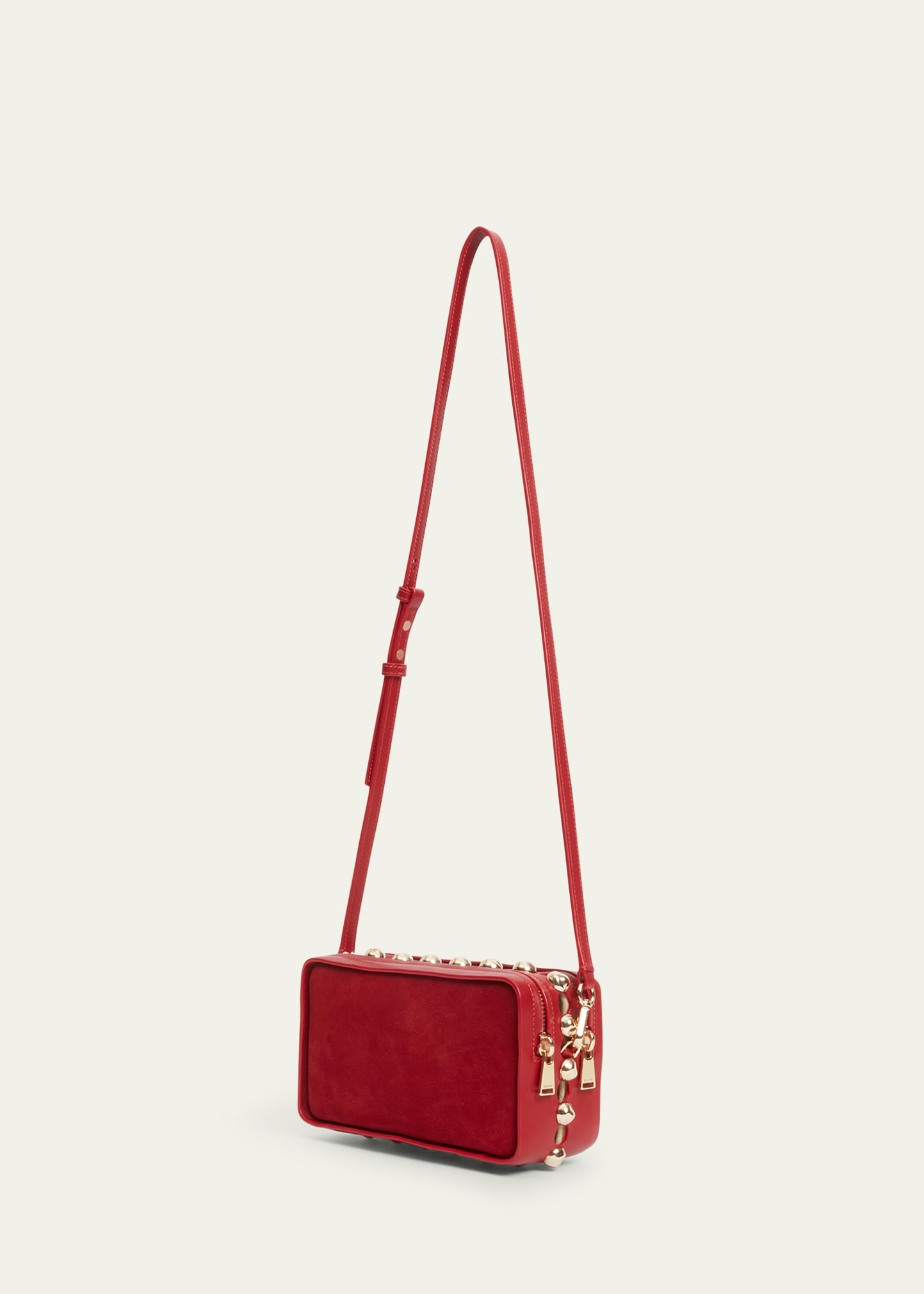 Amaya Studded Suede & Leather Camera Bag - 4