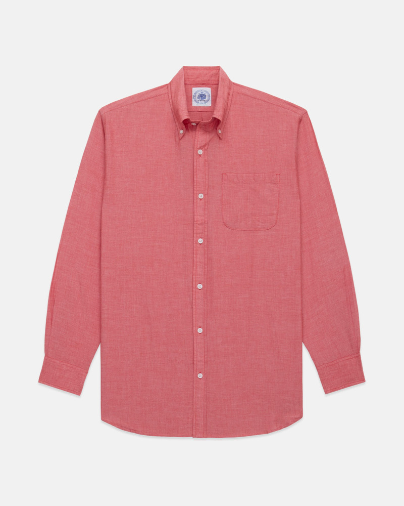 J. PRESS SOLID CHAMBRAY SPORT SHIRT - CLASSIC FIT outlook