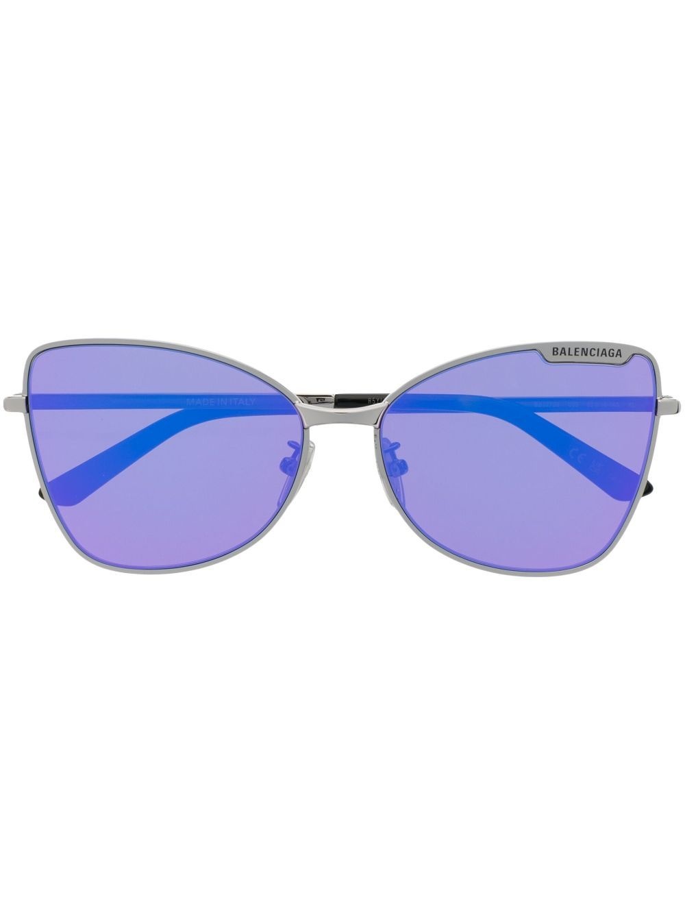 logo-plaque butterfly-frame sunglasses - 1