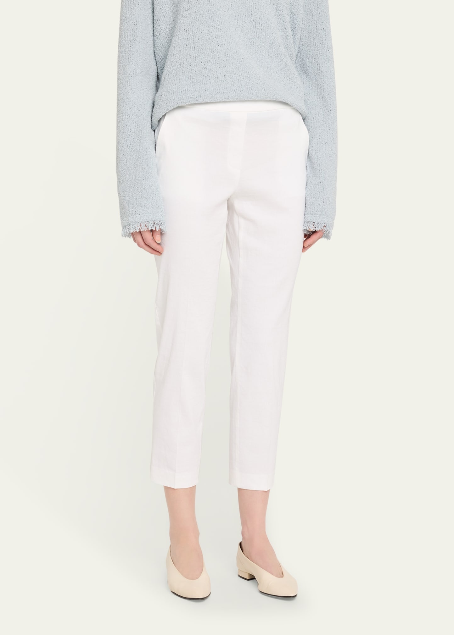 Treeca Cropped Slim Pull-On Pants - 4
