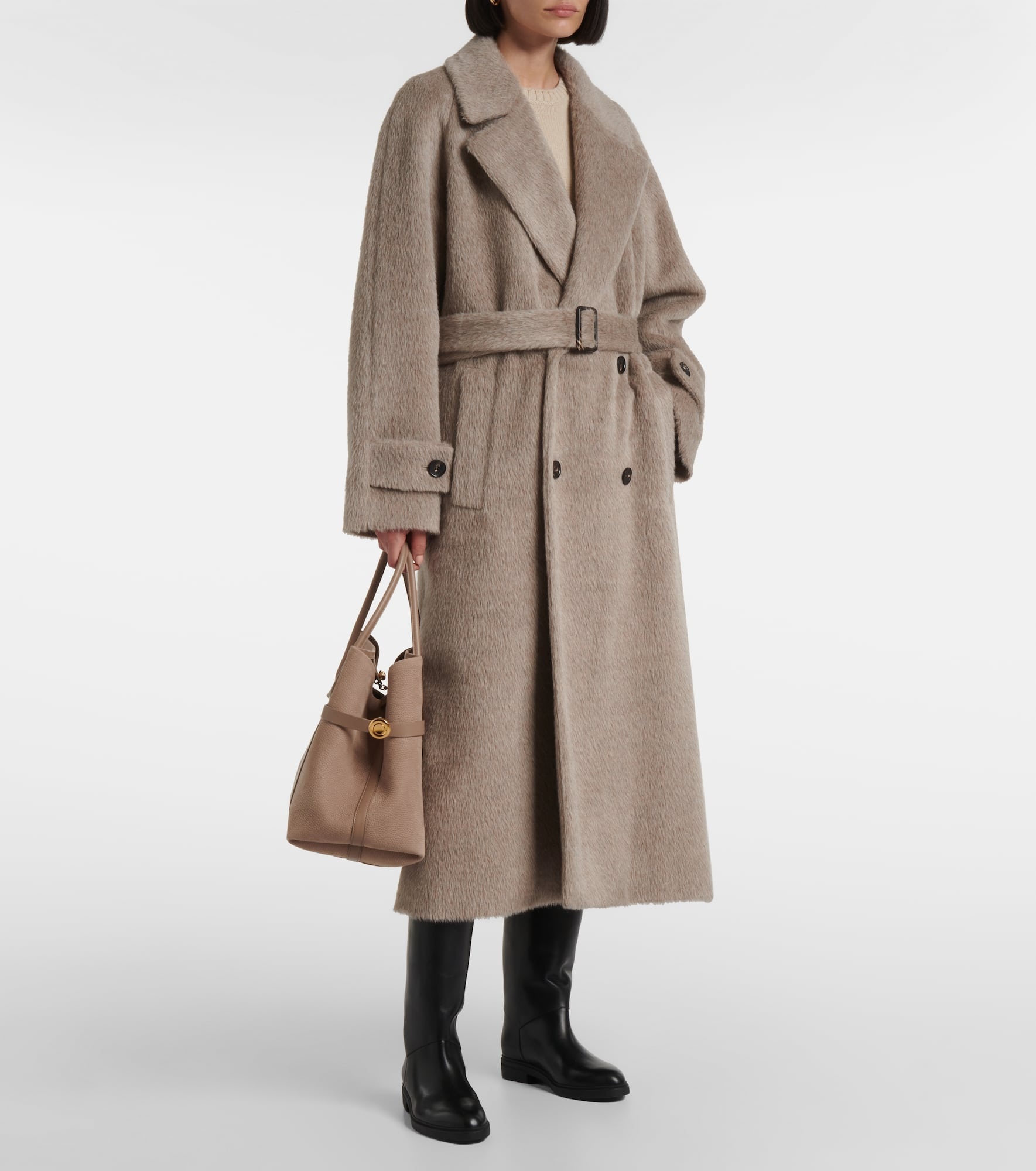 Foster alpaca and wool trench coat - 2