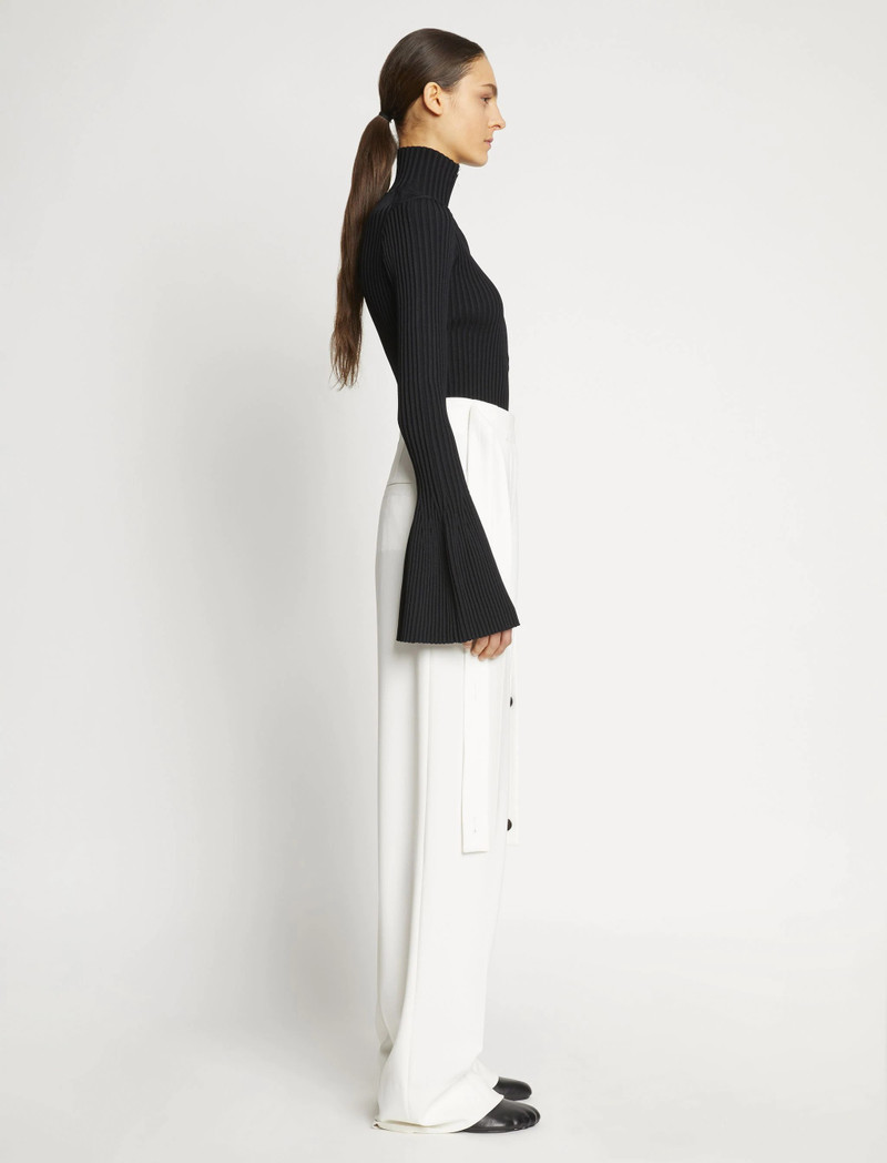 Viscose Rib Zip Sweater 4