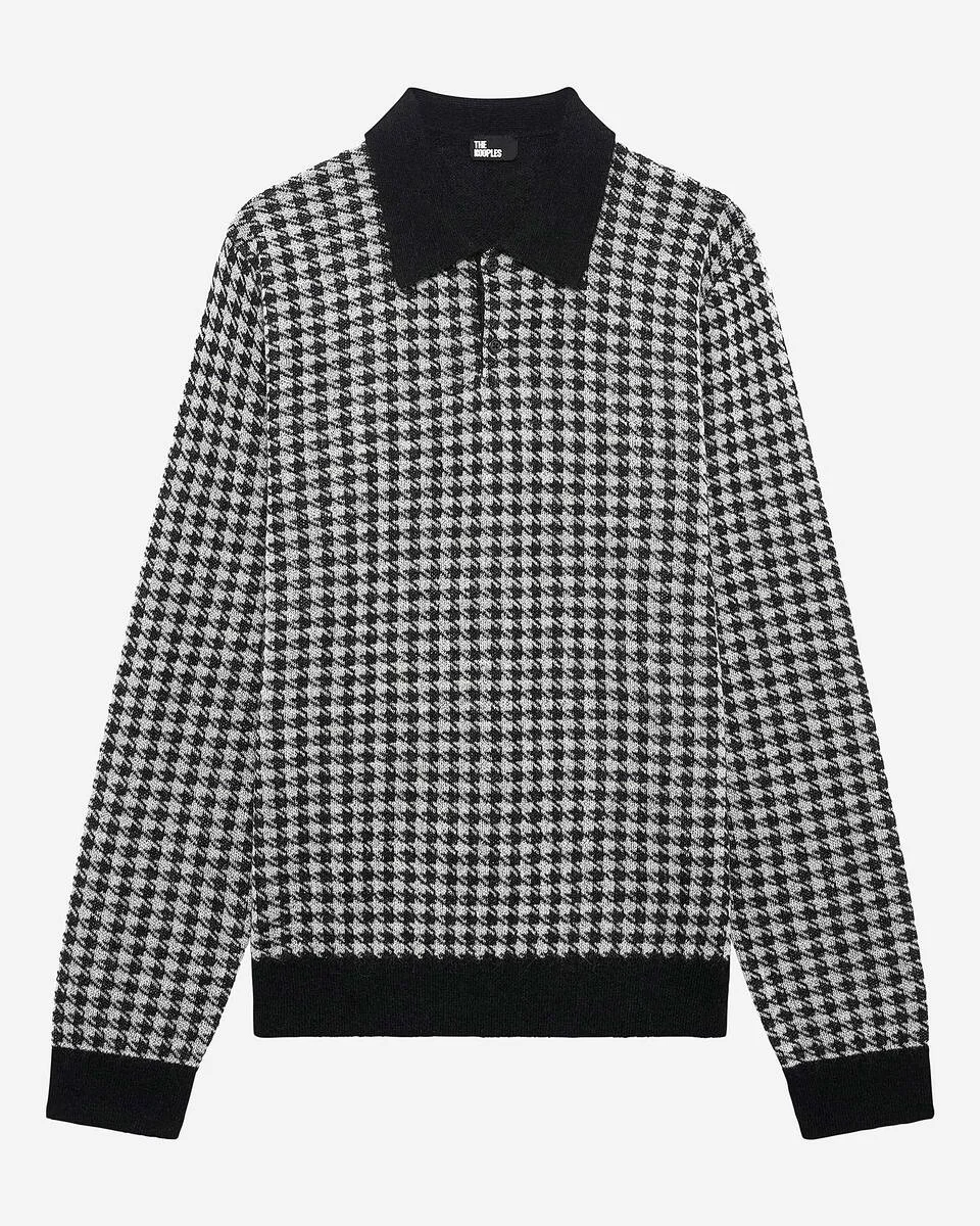 BLACK HOUNDSTOOTH SWEATER - 1