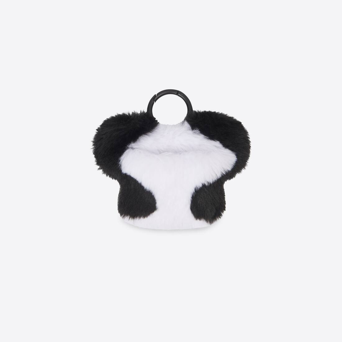Women's Fluffy Panda Earpods Holder With Strap in Black - 1