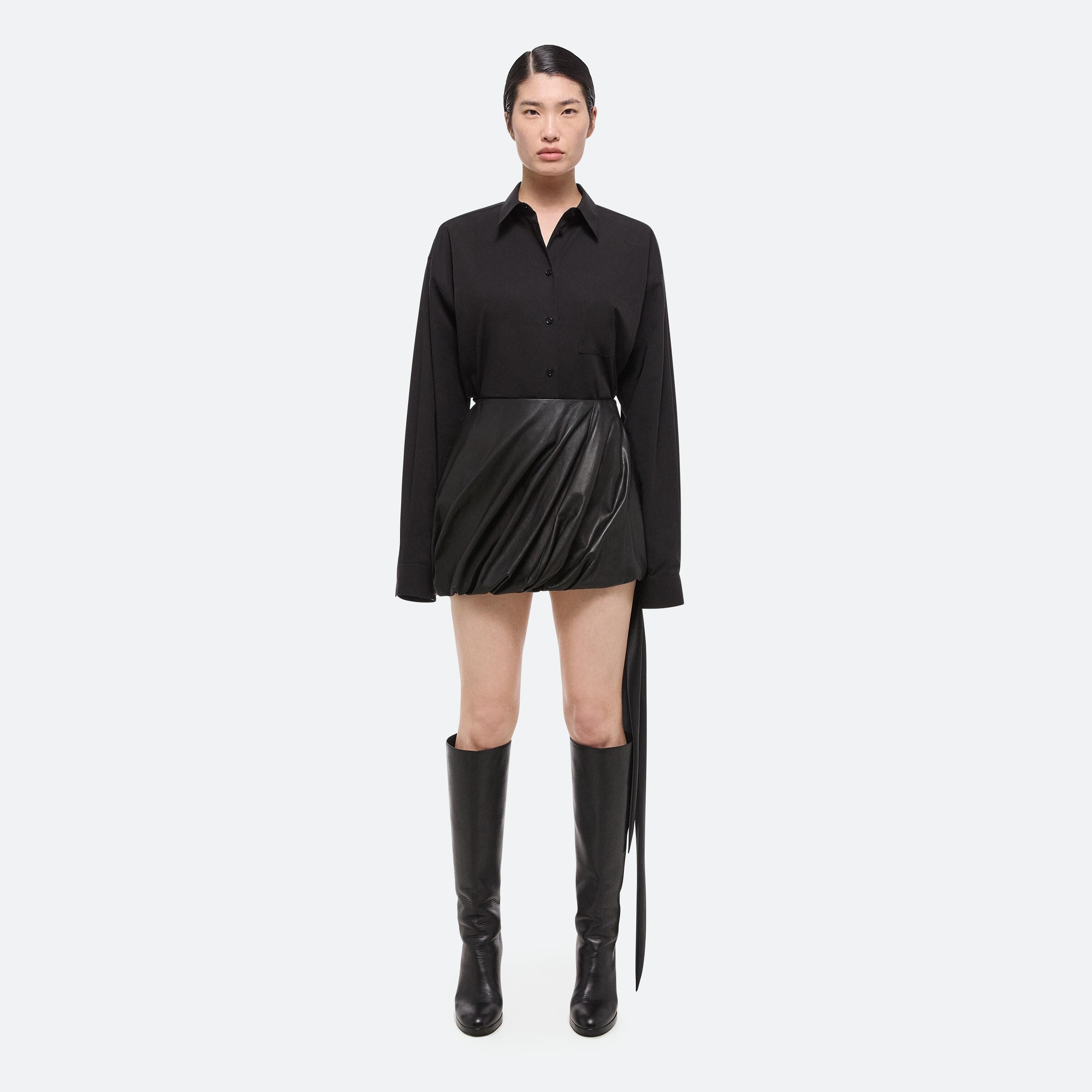 LEATHER BUBBLE SKIRT - 3