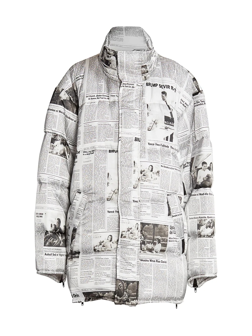 Happy News Zip Puffer Coat - 1