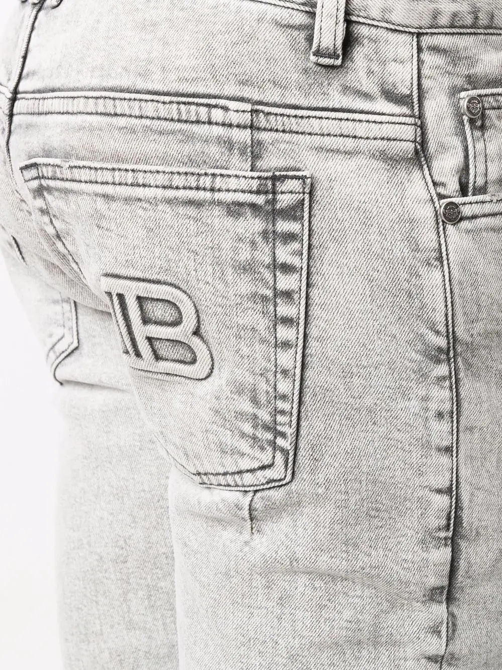 B-embossed skinny jeans - 5