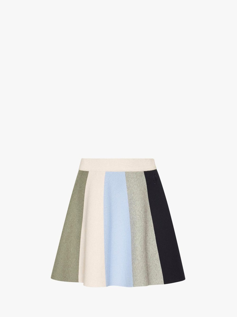 PANELLED SCARF-KNIT SKIRT 1