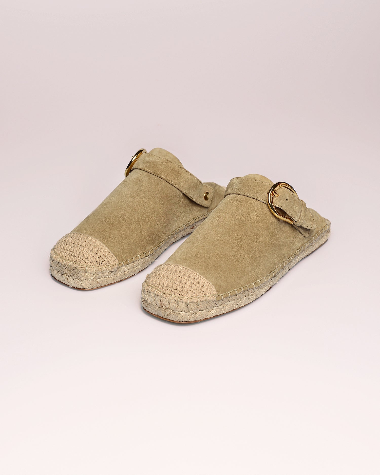 Cow Suede Contrast-Toe Espadrilles - 1