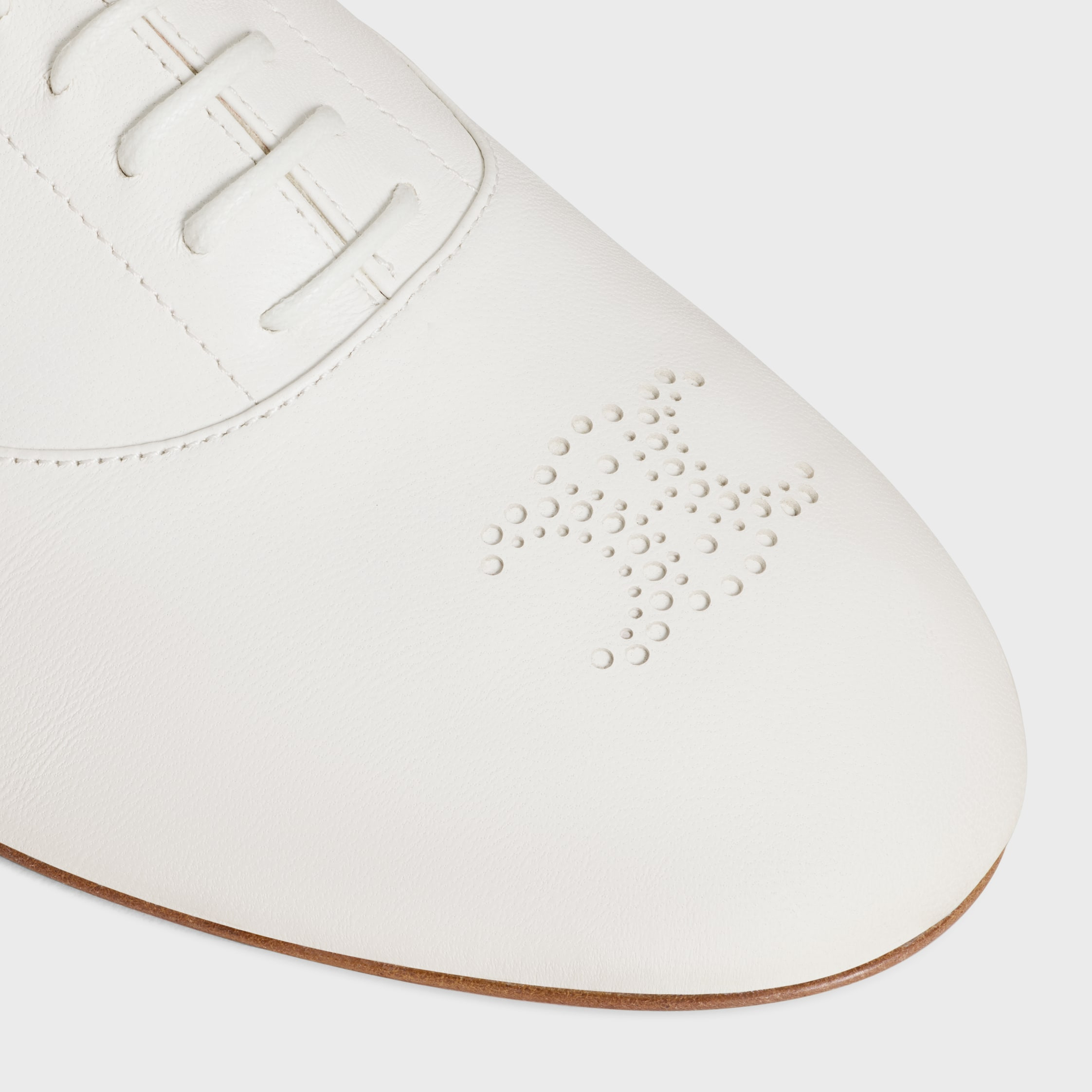 CELINE LISE PERFORATED TRIOMPHE RICHELIEU IN LAMBSKIN - 4