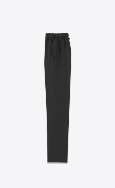 SAINT LAURENT high-waisted pants in viscose and ramie outlook