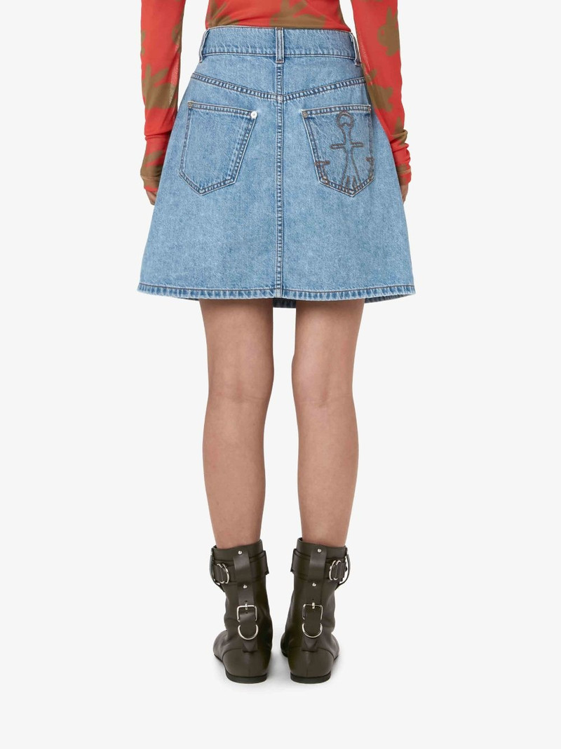 PADLOCK STRAP MINI DENIM SKIRT 3