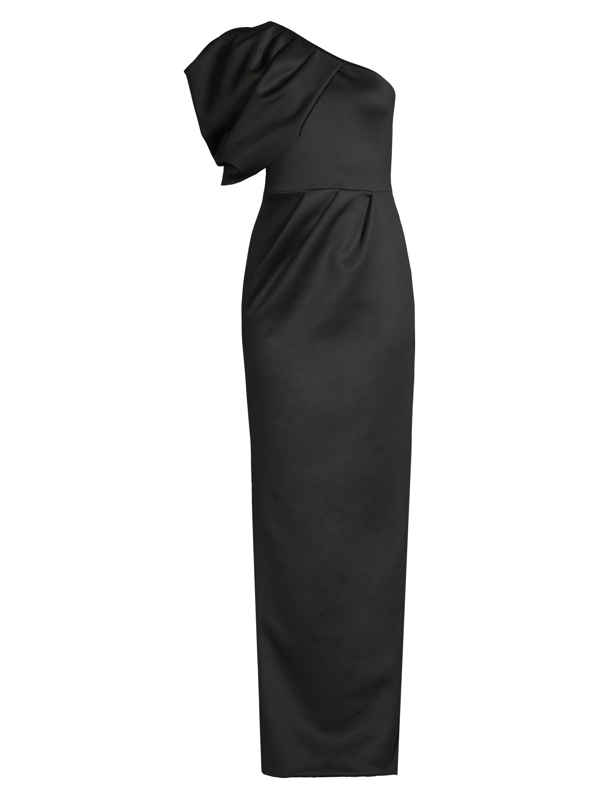 Women's Egan One-Shoulder Gown - Black - 1