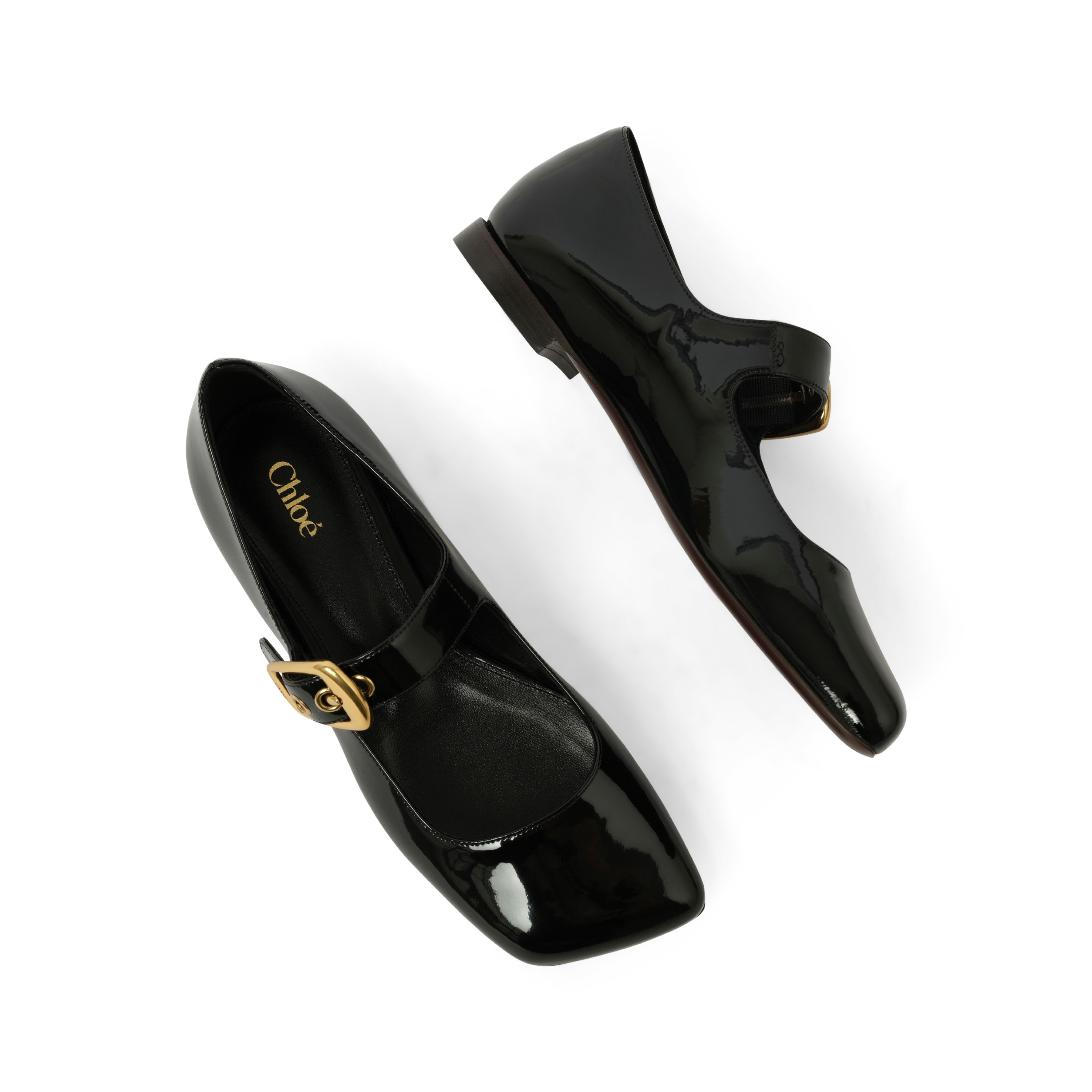 Polly Flat Sandals in Black - 4