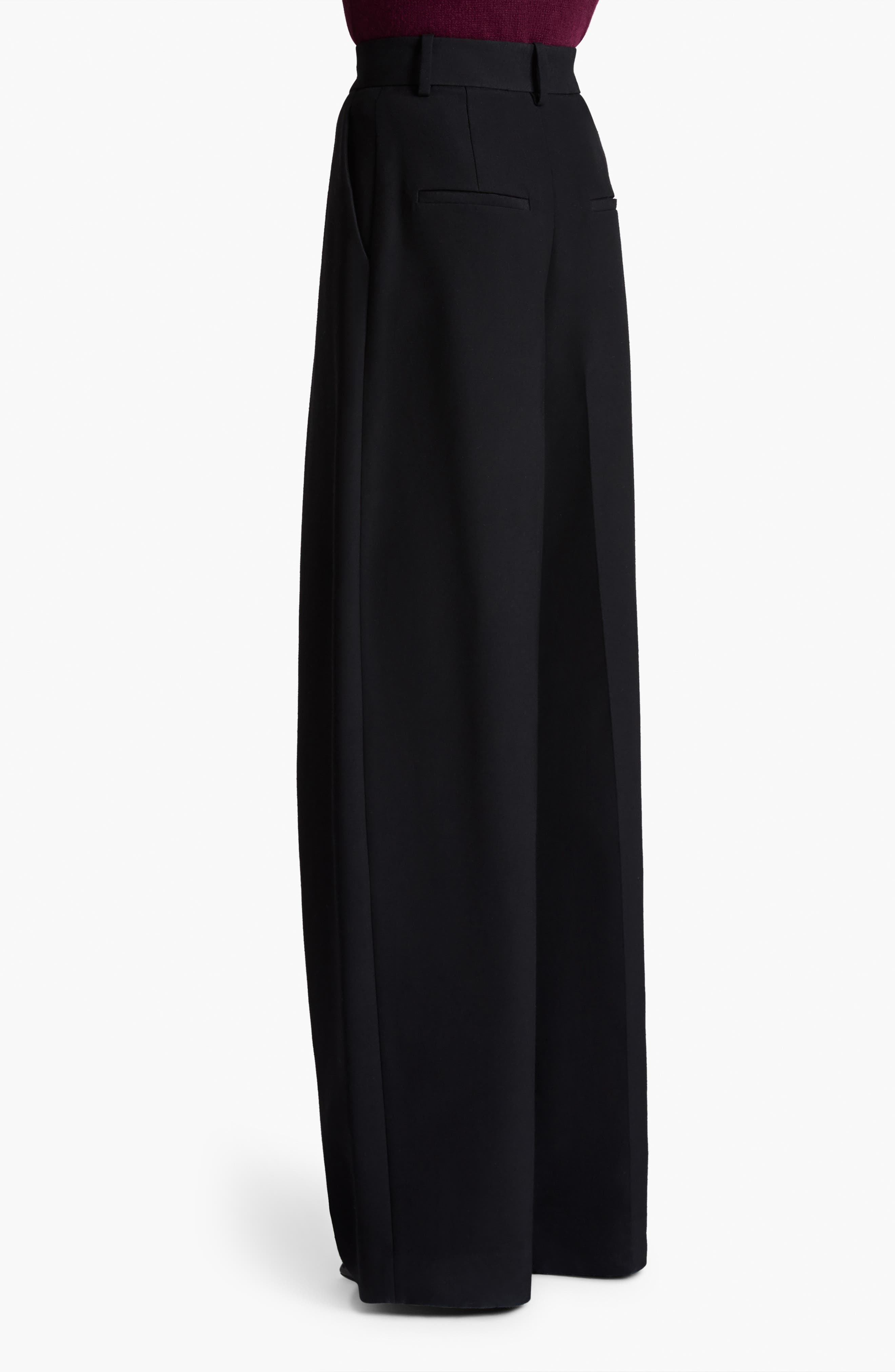 Khaite Maris High Waist Barrel Leg Pants in Black at Nordstrom - 2