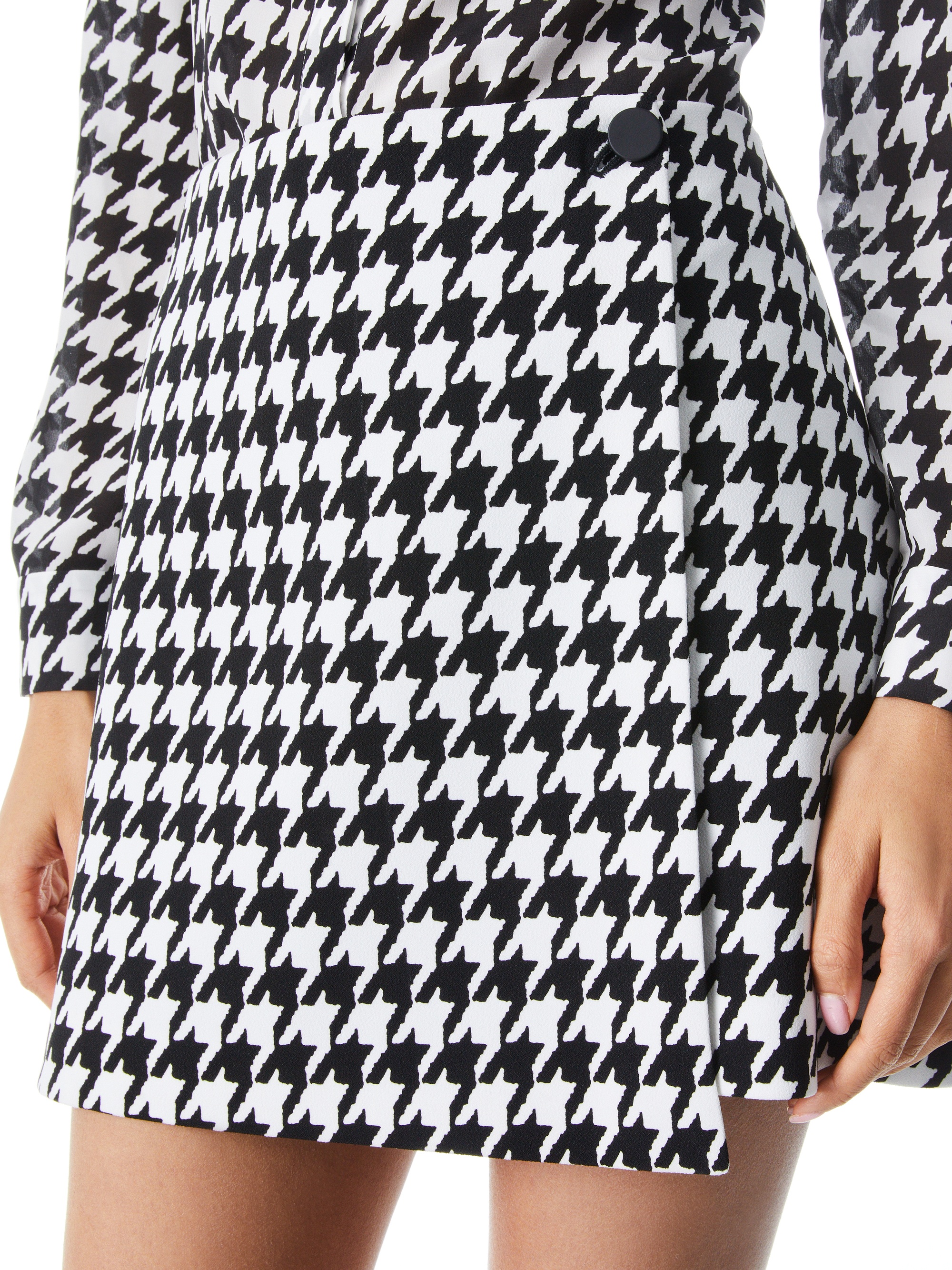 RENNA BUTTON WRAP MINI SKIRT - 5