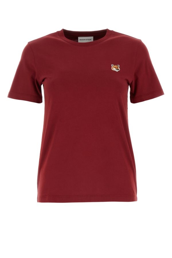 Brick red cotton t-shirt - 1