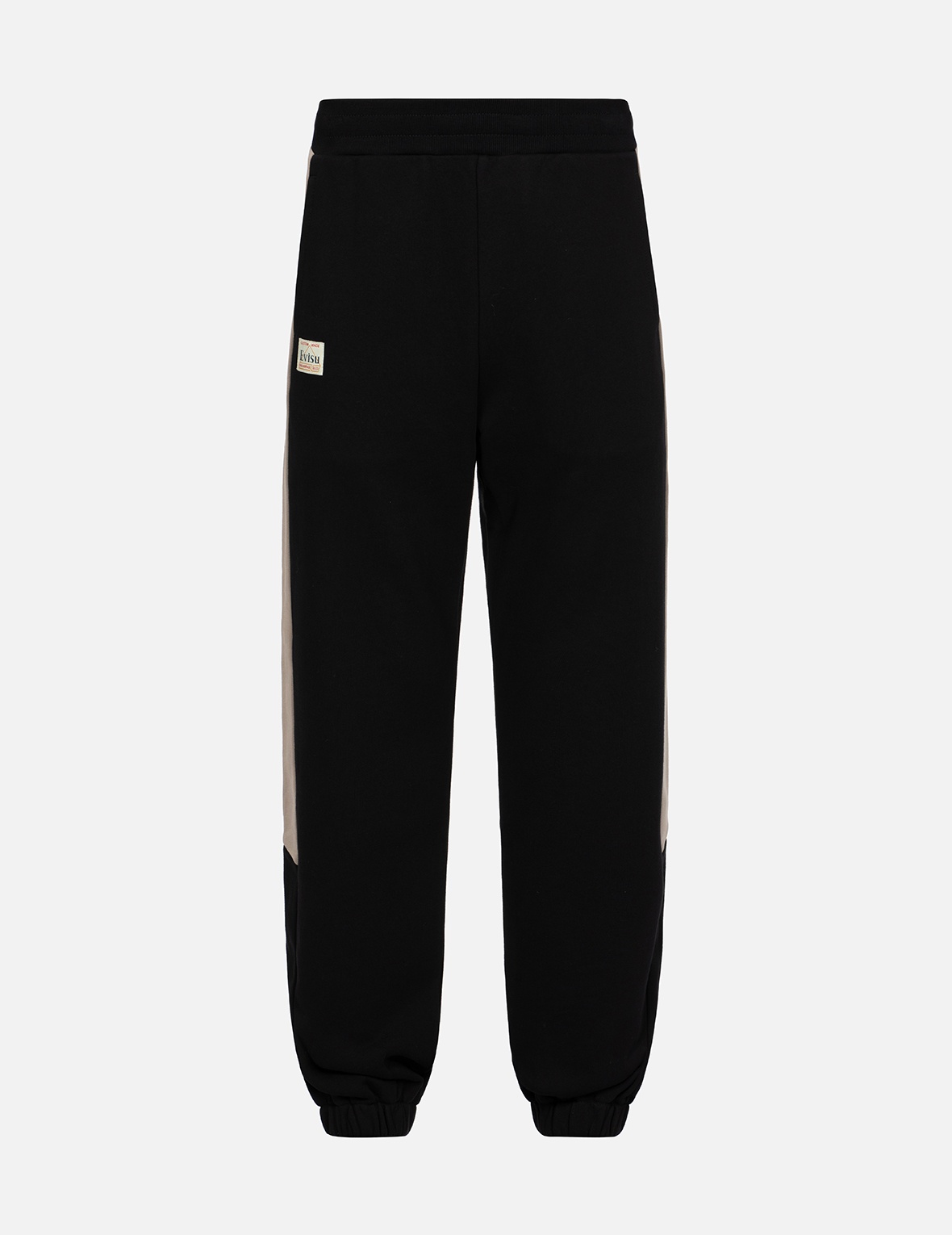 FAIR ISLE PATTERN KAMON EMBROIDERY COLOR-BLOCKING STRAIGHT FIT SWEATPANTS - 2