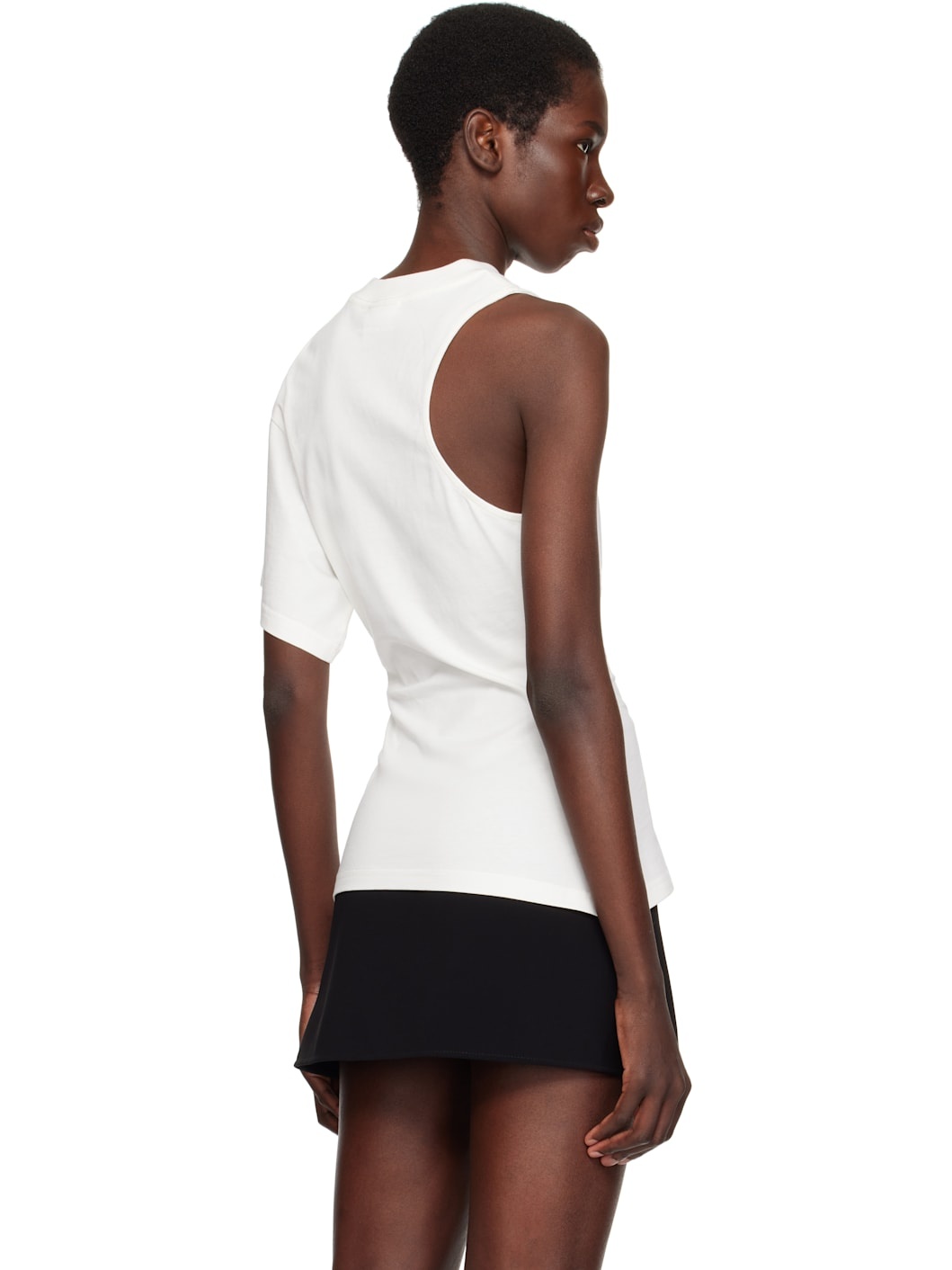 White Scuba One-Sleeve T-shirt - 3