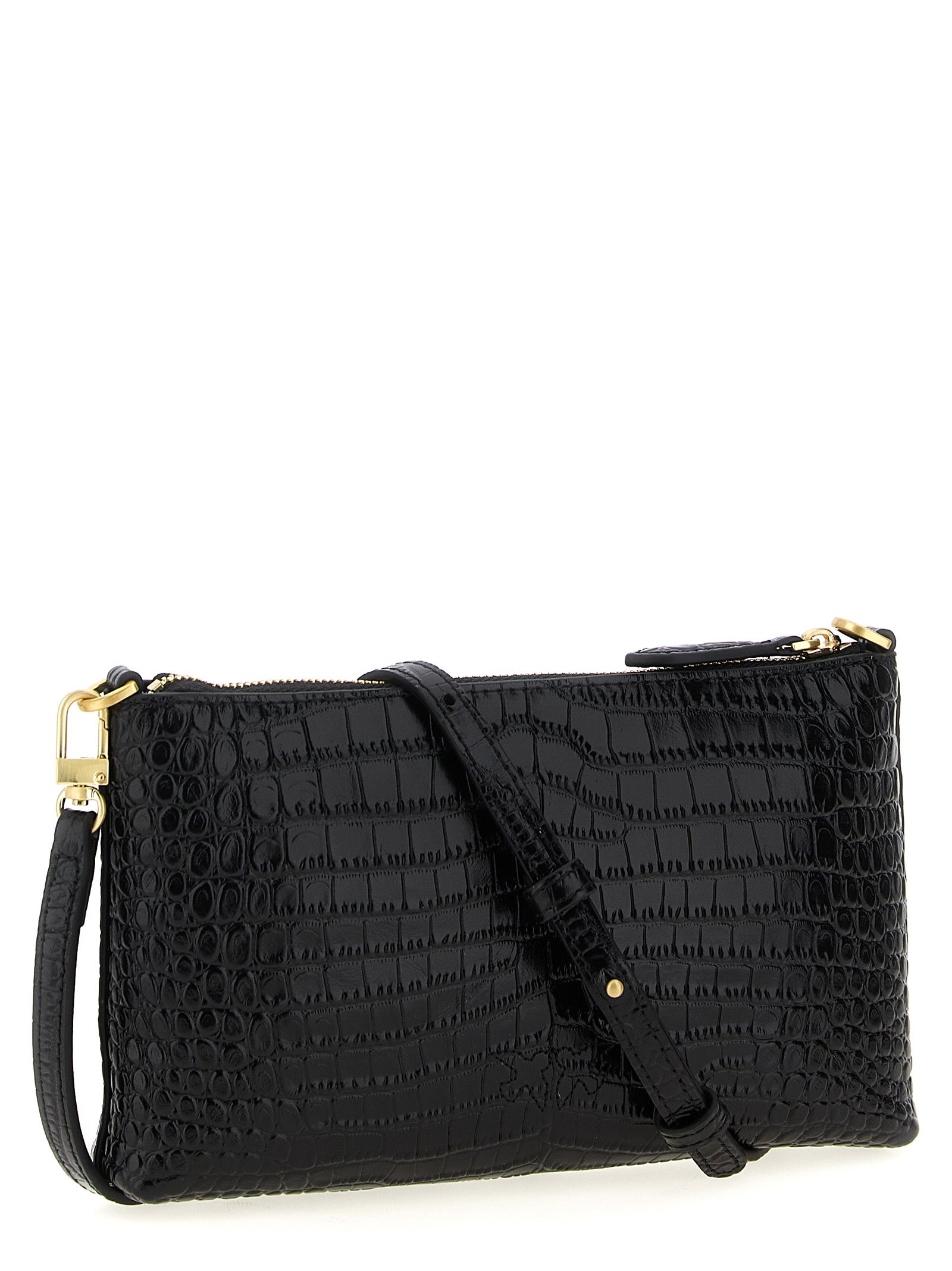 Flat Horizontal Crossbody Bags Black - 2