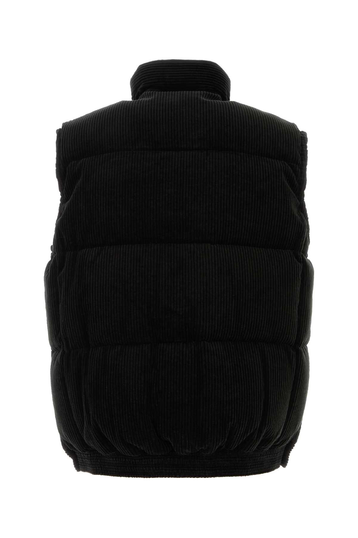 Sacai Men Black Corduroy Down Jacket - 2