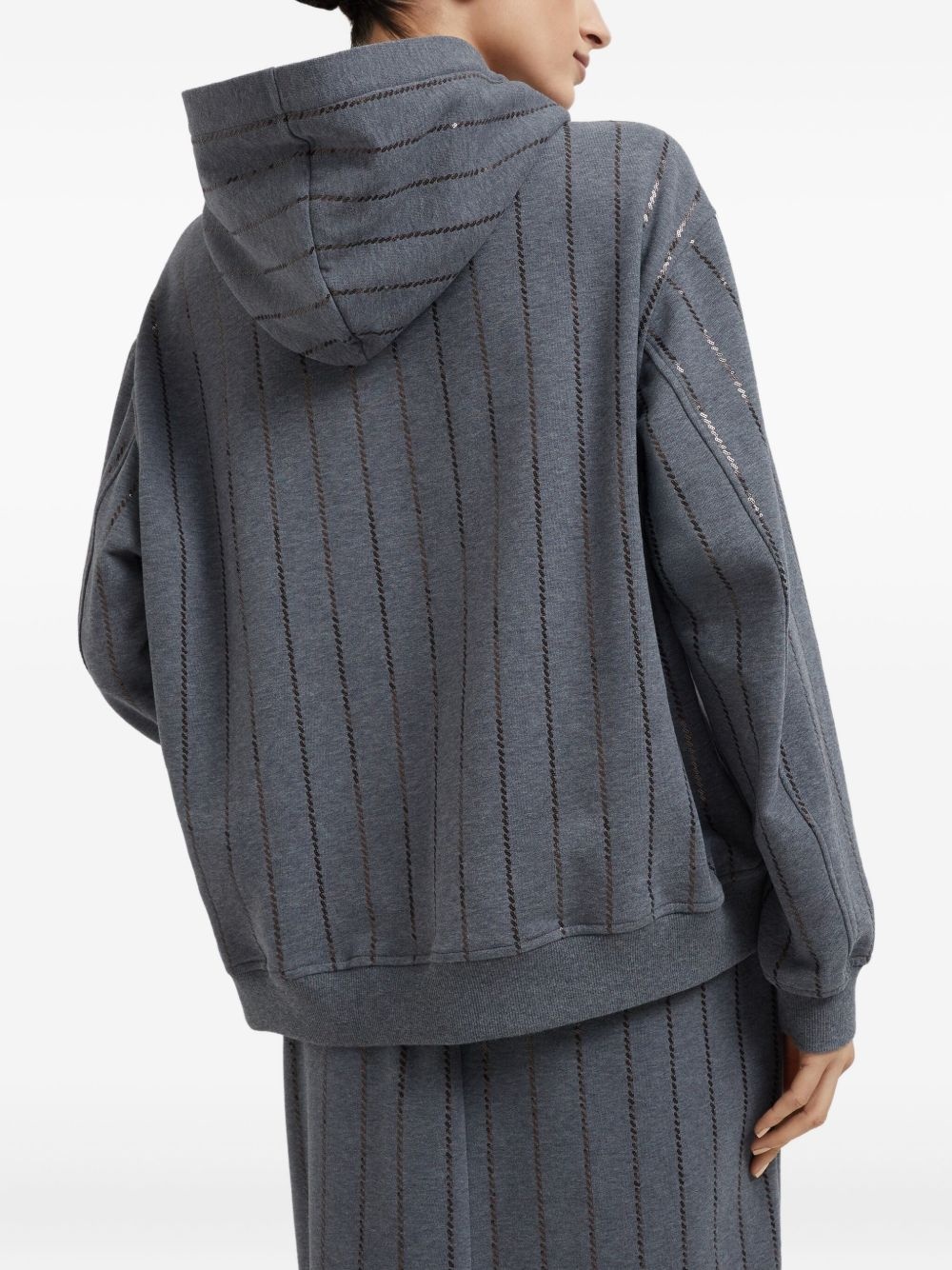 sequin-embellished hoodie - 4