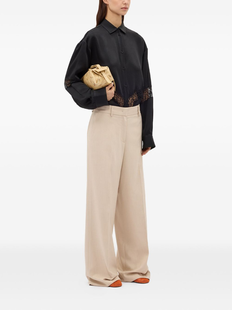 MSGM lace-panel shirt outlook