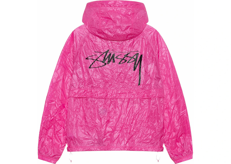 Stüssy Stussy Wrinkled Nylon Beach Shell Jacket Magenta outlook