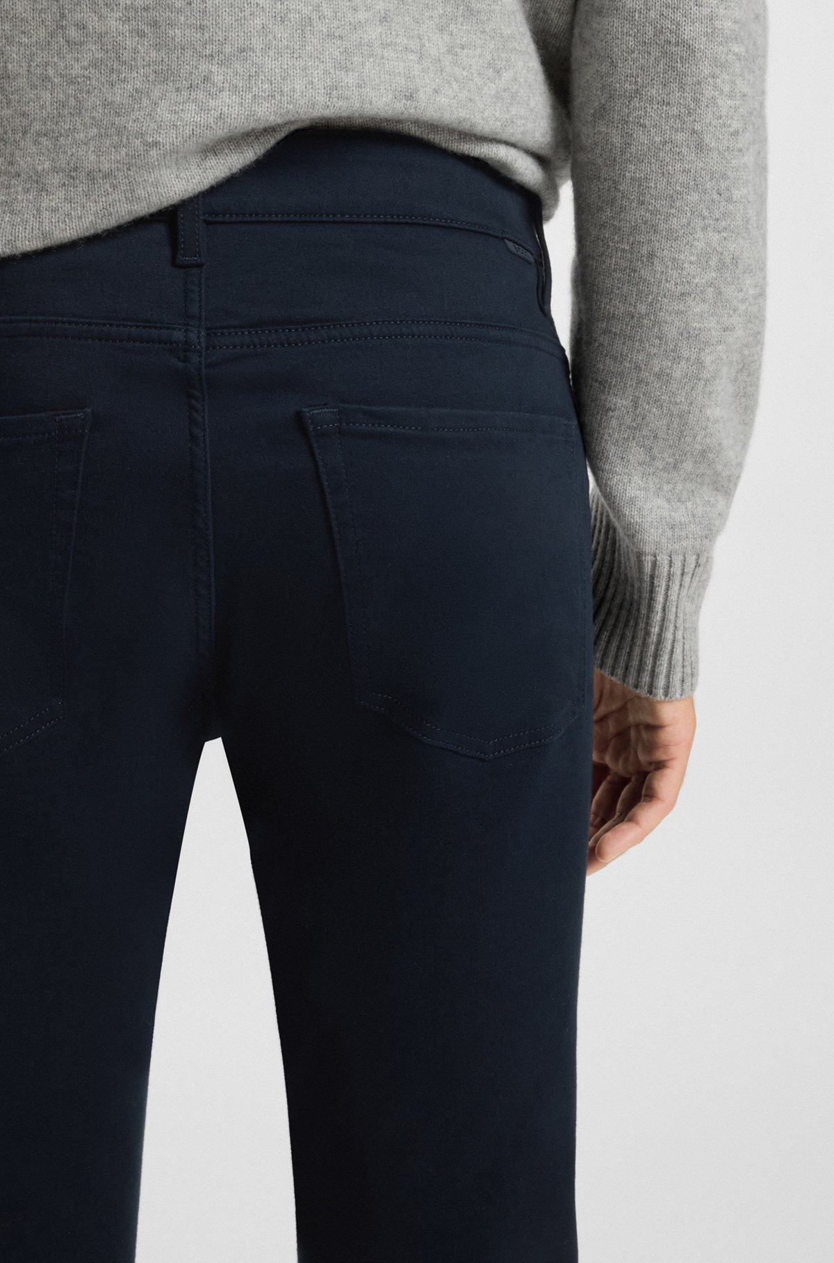DELAWARE SLIM-FIT TROUSERS IN BRUSHED SATIN - 5