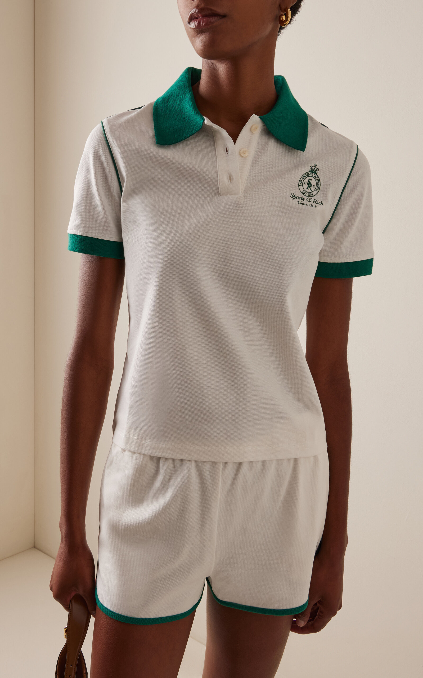 Crown 70s Cotton-Pique Polo Shirt green - 2