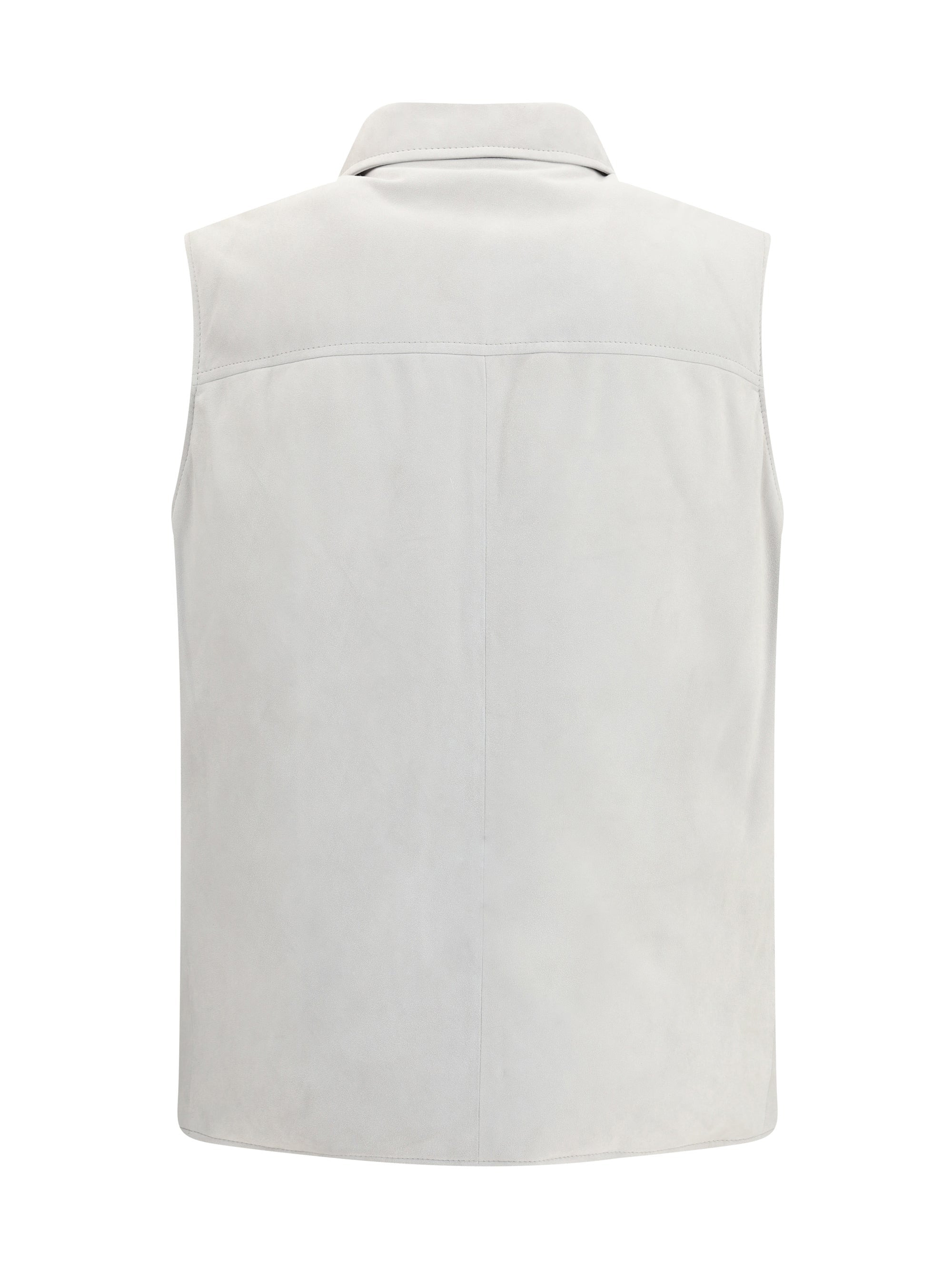 Brunello Cucinelli Men Padded Leather Vest - 2
