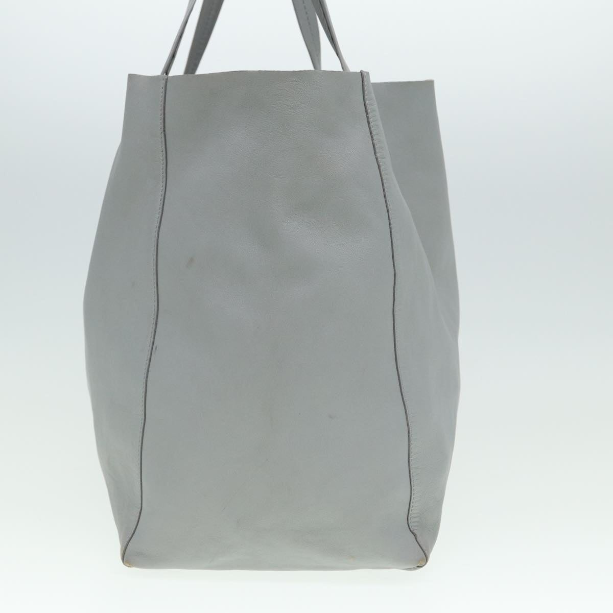 CELINE Horizontal Cabas Tote Bag Leather Light Blue - 4