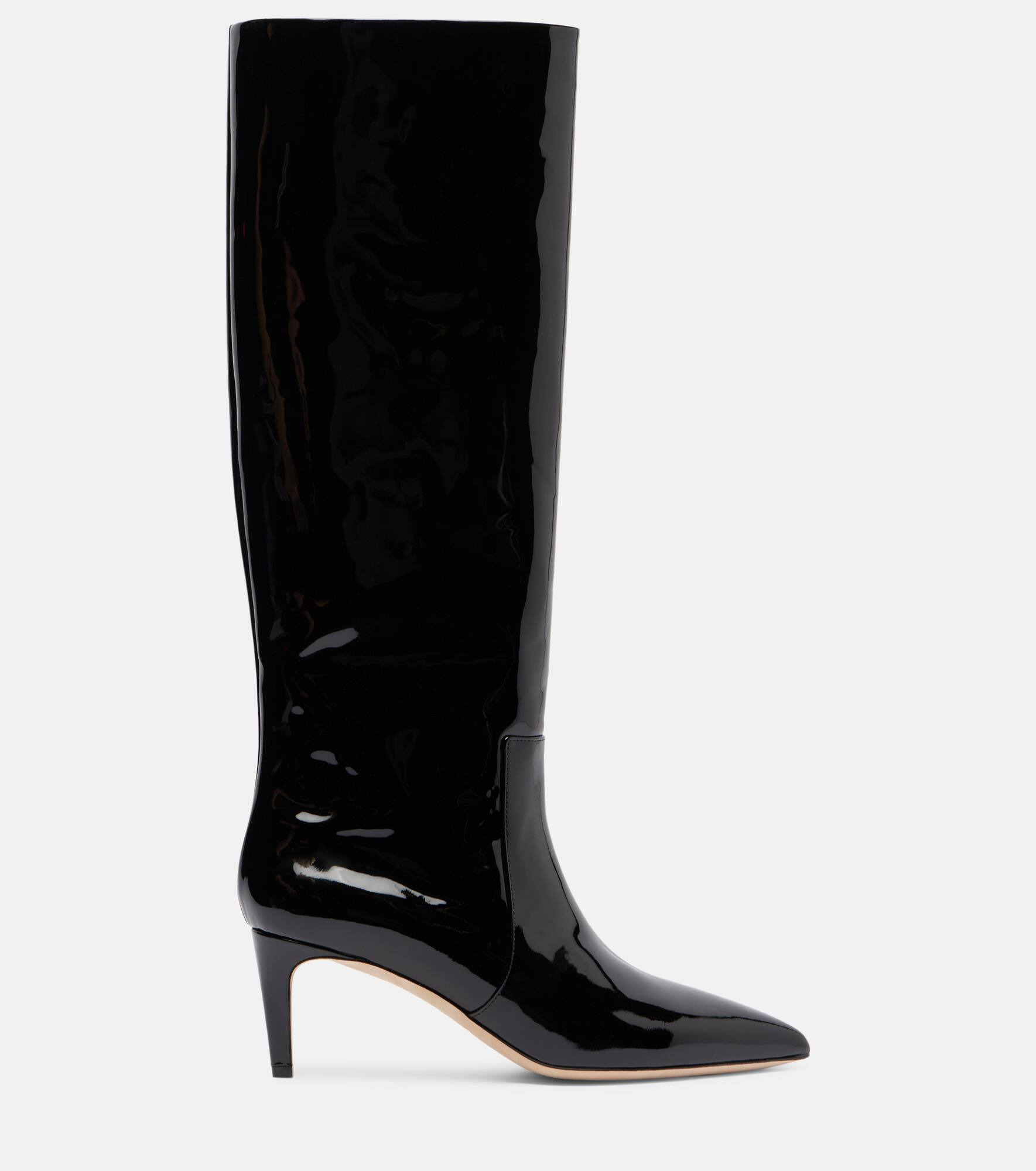 60 patent leather knee-high boots - 4